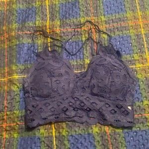 Anemone navy Large lace bralette
